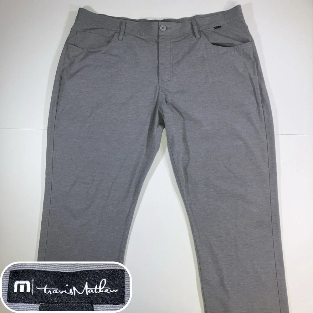 Travis Mathew Slacks Golf Pants Mens 40x32 Gray Tech Stretch 1MQ534